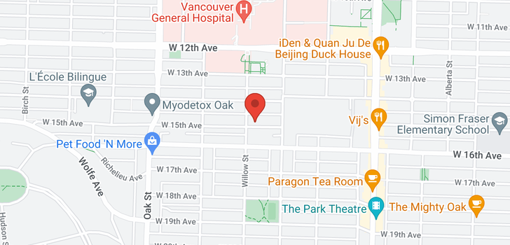 map of 779 W 15TH AVENUE